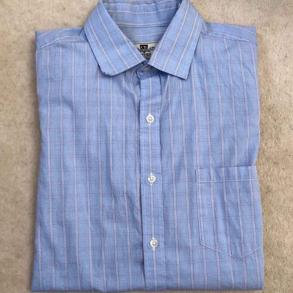 Men’s Blue Stripped Button Down Shirt